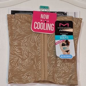 Maidenform Flexees Tan Shapewear Instant Slimmer Waist Nipper Corset Ultra Firm